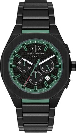 A|X Armani Exchange Mens Sync Black Dial Watch