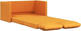 vidaXL Sofá cama de suelo 2 en 1 tela amarillo oscuro 112x174x55 cm Vidaxl
