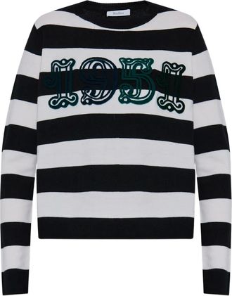 Max Mara Maglione a righe - Nero