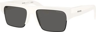 Prada 0PR D12Su - unisex - Zonnebrillen - Wit - 55 MM - Accessoires