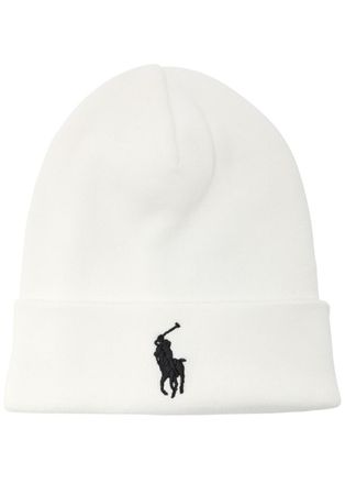 Polo Ralph Lauren Logo-embroidered Cotton Beanie - Cream - One Size