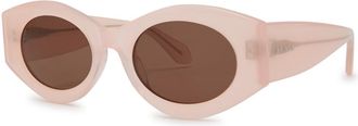 Alaia Oval-frame Sunglasses - Pink Light - One Size