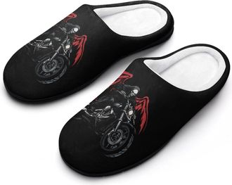 Generic Nightriders Death Mens Slippers Comfortable And Non-slip Cotton Slipper Shoe for House