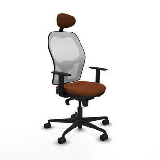 Piqueras y Crespo Sedia Ufficio Con Poggiatesta Jorquera Piqueras Y Crespo 1d036n1 Bianco Marrone