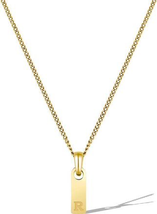 Vincero Mens Initial Pendant Necklace in Gold - R at Nordstrom