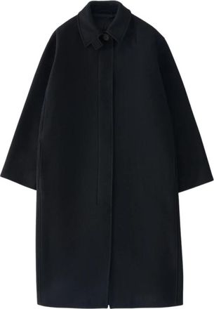 STUDIO NICHOLSON Ria Wool Coat - Dames - Mantel - Zwart - 3XS - Katoen - Jassen