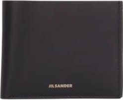 Jil Sander Portemonnee met ritsvak - Heren - Portefeuilles - Zwart - ONE Size - Leer - Accessoires