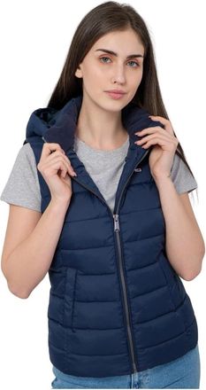 Tommy Hilfiger Winddicht Vest - Dames - Bodywarmers - Blauw - 2XS - Polyester - Jassen