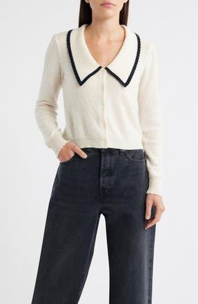 Frame Denim Cashmere Sailor Cardigan in Cream Multi at Nordstrom Rack, Size X-Large