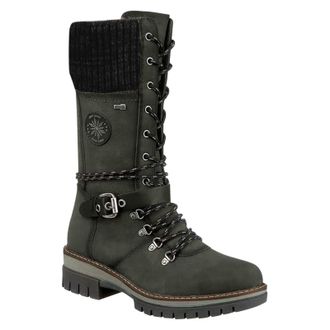 Generic Womens Lace-Up Boots, Mid-Height Winter Boots, Calf High Soft Soles, Womens Boots, Waterproof Cowboy Boots, Plateau Winter Shoes, Long Shaft Hiking Bo