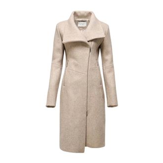 VSP Single-Breasted Coats, female, Beige, L, Vilma Wool Coat
