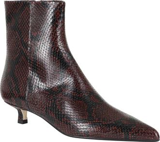 Aeyde Sofie Enkellaars - Dames - Laarzen met Hak - Rood - 37 EU - Leer - Schoenen