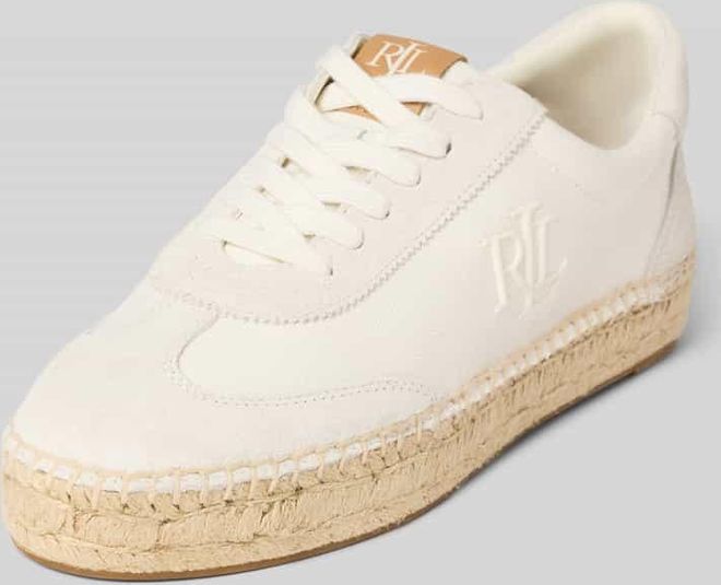 Sneaker aus Leder-Textil-Mix Modell LUIZE in Weiss, Gr&ouml;&szlig;e 36,5