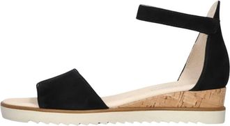 Gabor 780 Wedge Sandal - Dames - Sandalen - Zwart - 40 1/2 EU - Leer - Schoenen