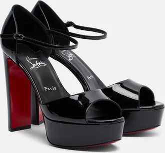 Christian Louboutin Sandaloo patent leather platform sandals
