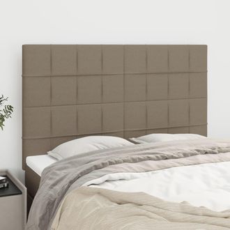 vidaXL Cabecero De Cama Color Topo 144x5x118/128 Cm Tela Vidaxl