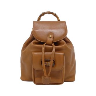 Gucci Light Brown Leather Backpack (Pre-Owned)