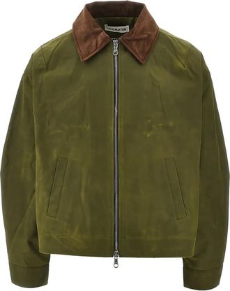 Cole Buxton Giacca-camicia con collo a coste - Verde