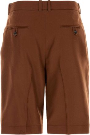 Saint Laurent Lainage Bermuda Shorts - Brown