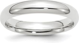 Diamond2Deal 14k White Gold 4mm Standard Weight Comfort Fit Wedding Band Ring