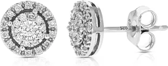 Vir Jewels 1/4 cttw Lab Grown Diamond Composite Earrings in Sterling Silver With Push Backs For Women