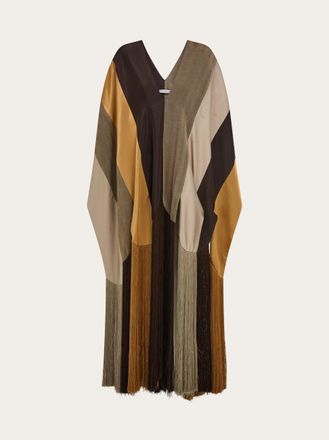 Ferragamo Women Patchwork poncho Brown