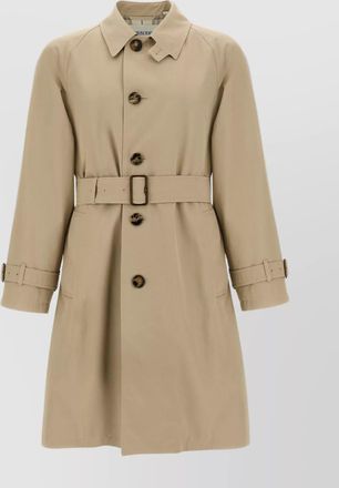 Burberry gabardine car coat with belt and buckle