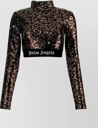 Palm Angels sequin cropped top