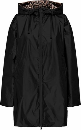 Only Omkeerbare regenjas met luipaardprint en kap