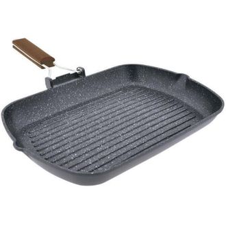 Jata Sarten Grill Jata Gp35 Kilimanjaro 35x25cm Antiadherente Pfluon Stonite Libre De Pfoa Apto Para Todas Las Cocinas Incluido Induccion