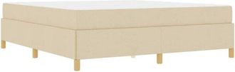 vidaXL Vidaxl - Cama Tipo Box Spring Crema, Beige Y Blanco 180 X 200 Cm Tela