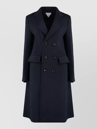 Bottega Veneta double breasted wool cashmere long coat