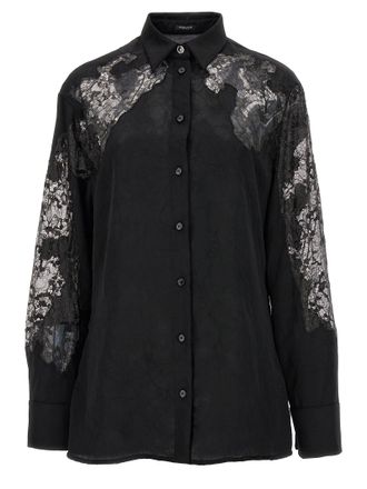 Versace Black Polyester Womens Blouse