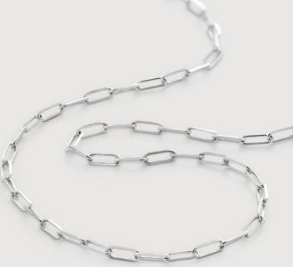 Monica Vinader Gold Mini Paperclip Chain Necklace 18