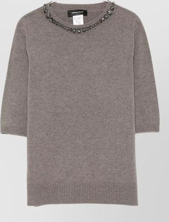 Fabiana Filippi wool silk cashmere crewneck sweater