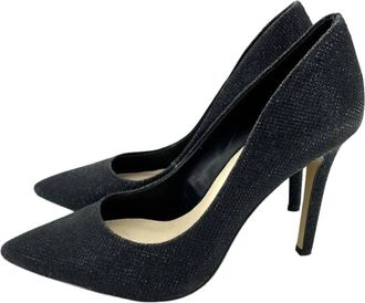Vince Camuto Womens Cresida Glittery Mesh Pumps In Blackb
