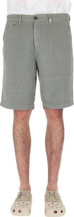 Myths Textured Cotton-Linen Casual Shorts