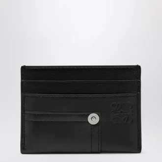 Loewe Simple Panta card holder in black leather