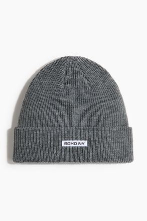H&M Gerippte Beanie - Grau