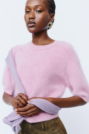Pilcro Kaia 100% Cashmere Short-Sleeve Sweater