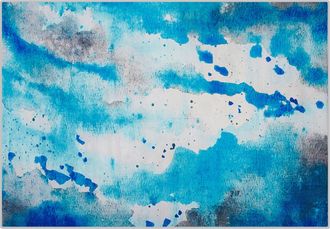 Beliani Beliani - Alfombra Tejida Multicolor 160 X 230 Cm Patr&oacute;n Acuarela Abstracto Moderno Bozat