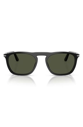 Persol Gae 55mm Square Sunglasses in Black /Green at Nordstrom