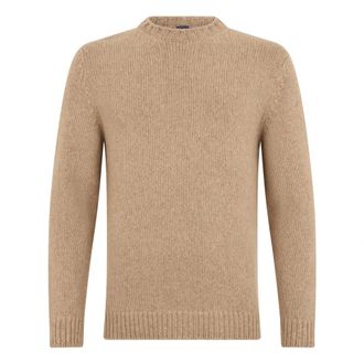 Fedeli Truien & Vesten, Heren, Beige, L, Kasjmier, Argentina Crewneck Sweater