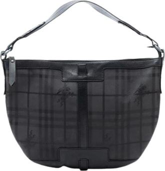 Burberry Pre-owned Shoulder Bags, female, Black, Size: ONE SIZE Pre-owned Hobo Bag