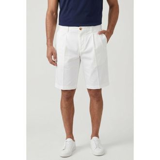 Brunello Cucinelli White Cotton Tailored Shorts, Brand Size 46 (US Size 30)