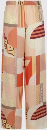 Fendi Pantalone Fendi in seta con stampa