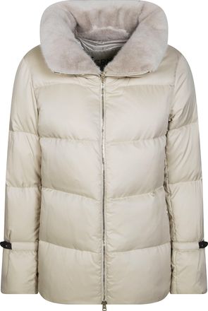 Herno Quilted Plush Collar Down Coat