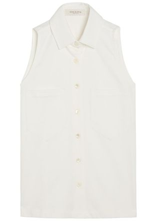 Giuliva Heritage Collection The Emma Stretch-twill Sleeveless Shirt - White - 36 (UK4 / Xxs)