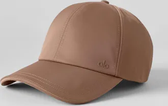 Alo | Satin Off-Duty Cap in Java Brown