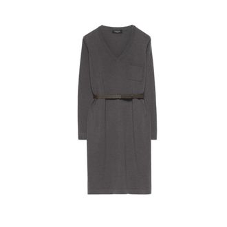 Fabiana Filippi Abd 223F481H728 Midi Jurk petrol - Dames - Casual kleedjes - Groen - L - Kleedjes